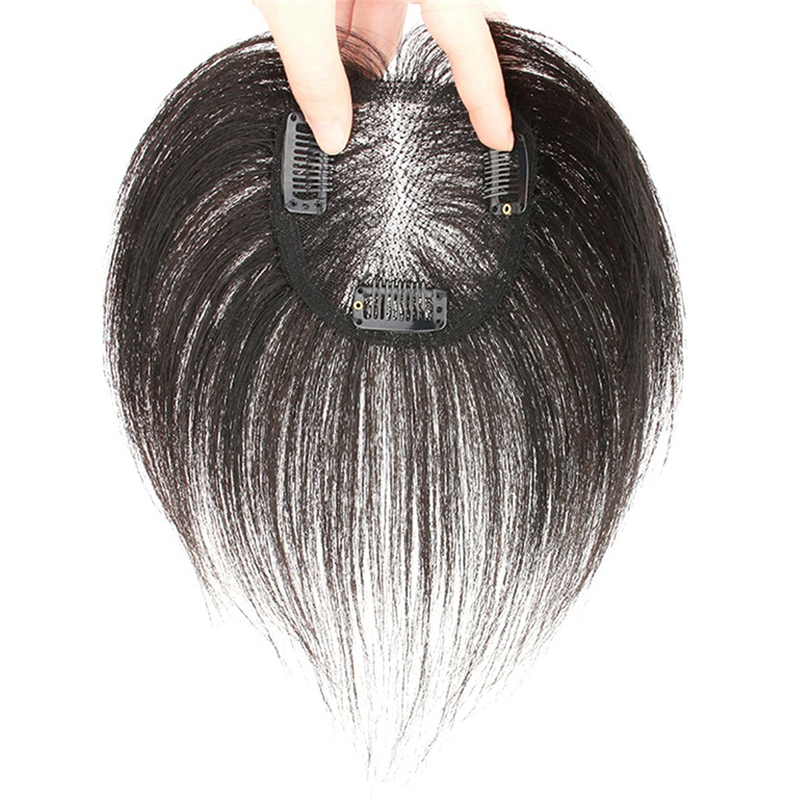 Peruka grzywka amortyzowana sklepienie czaszki puszyste pokrycie włosów naturalny niewidzialne światło pleciona opaska grzywka peruka B