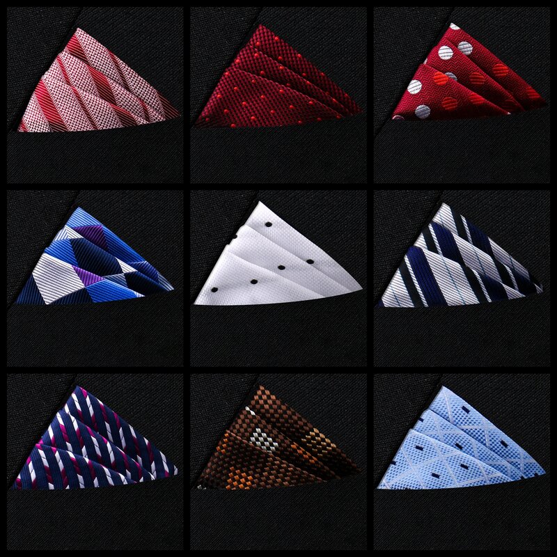 Pocket Square Silk High Grade New Style Handkerchief Men Black Suit Accessories Solid Men Handker Many Color Newest Fit Pockets