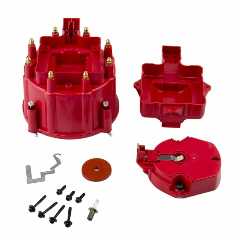 ​Red Male HEI Distributor Cap Coil And Rotor For SBC 283 307 350 400 BBC 454 396