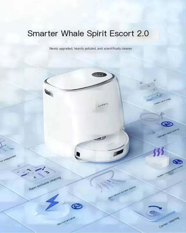 2024 New NARWAL J4 Cloud Whale Sweeping Robot Washing Mop and Sweeping The Whole Body Laser Navigation To Clean The Ground