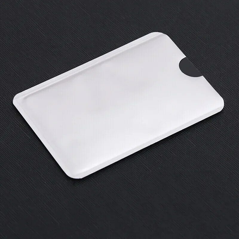 เคสกระเป๋าใส่บัตร RFID กันสแกน10ชิ้น/เซ็ตฝาปิดกระเป๋าใส่การ์ดบัตรเครดิตป้องกันการสแกนบัตรแบบสุ่มสี