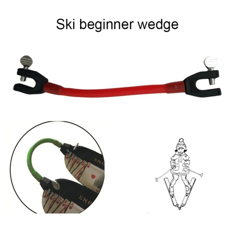 Ski Tip Connector for Kids Beginners Durable Ski Clips Ski Training Aid to Teach Speed Control Snowboard Accessories G99D