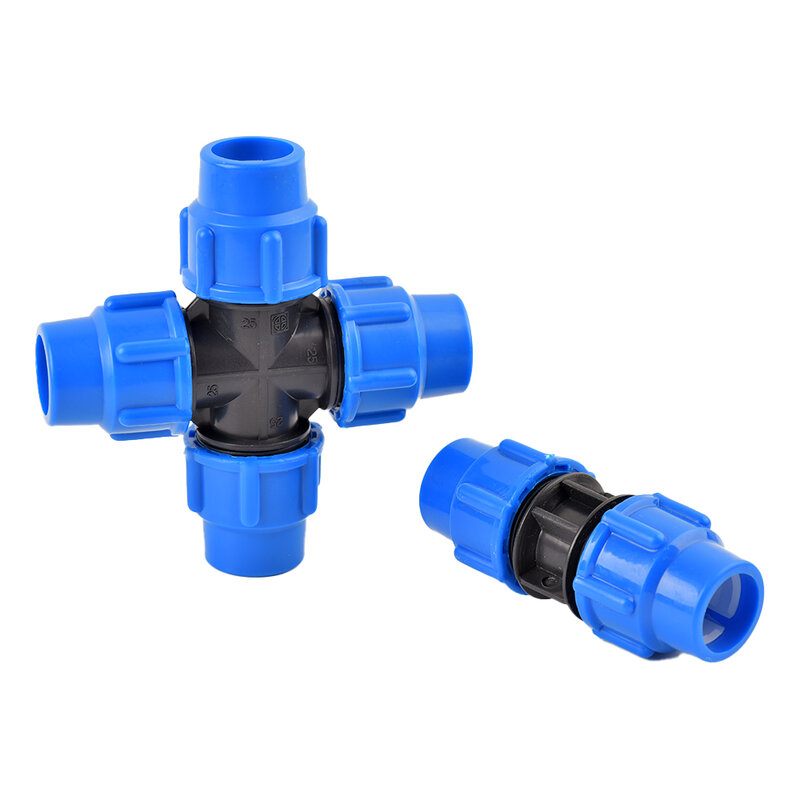 Divisor de agua de PVC PE para grifo, Conector de válvula rápida de plástico, accesorios de tubería de riego de jardín y granja, 20/25/32/40/50mm