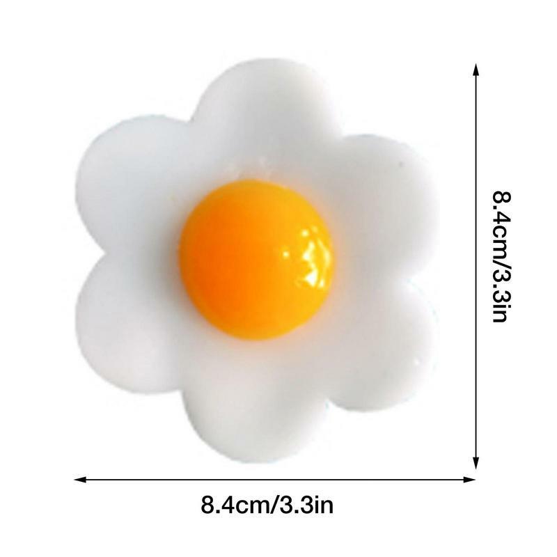 Huevos exprimidores realistas para niños, juguete de huevo frito exprimidor, alivio del estrés, divertido, alivio de tensión, juguete elástico