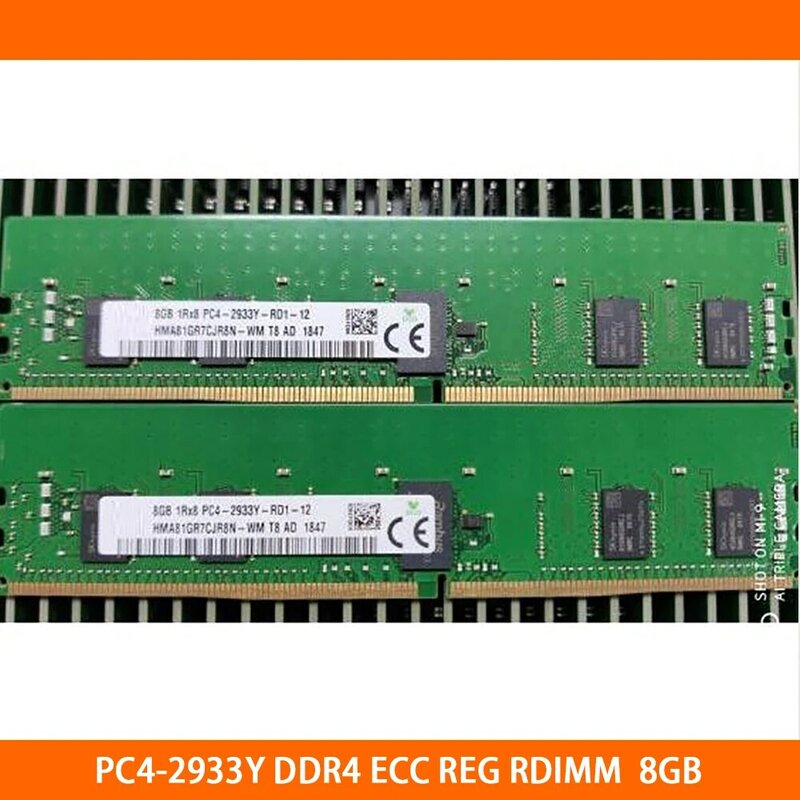1PCS RAM 8GB 8G PC4-2933Y DDR4 ECC REG RDIMM Server Memory High Quality Fast Ship