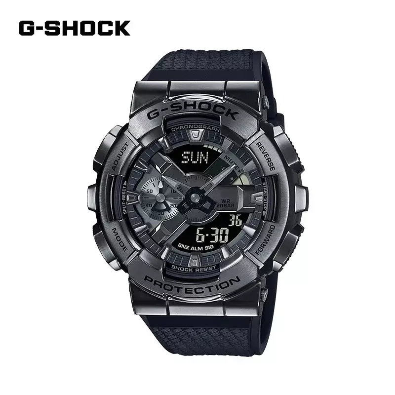 G-SHOCK de cuarzo para hombre, reloj deportivo multifuncional, resistente al agua y a prueba de golpes, pantalla LED Dual, informal, a la moda, GM-110