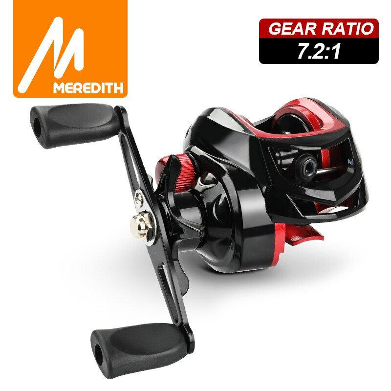 MEREDITH CR Series Fishing Reel Professional Ultra Light 7.2.1 Gear Ratio Carp Baitcasting Wheel Carp Fishing Casting Reel