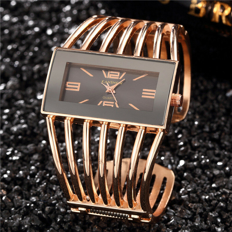 UTHAI-reloj de cuarzo W27 para mujer, pulsera ahuecada para niña, relojes de pulsera creativos de Metal para mujer, tendencia versátil
