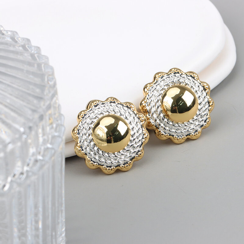 Neue Design Gold Überzogene Hochzeiten Schmuck Set Frauen Clip Ohrringe Halskette und Armband Ring Für Brasilianische Geschenk Braut Schmuck Set