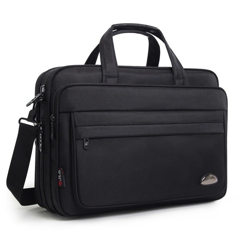 Портфель мужской из ткани Оксфорд, модная сумка для ноутбука 15,6 дюйма, вместительный мессенджер на плечо, в деловом стиле