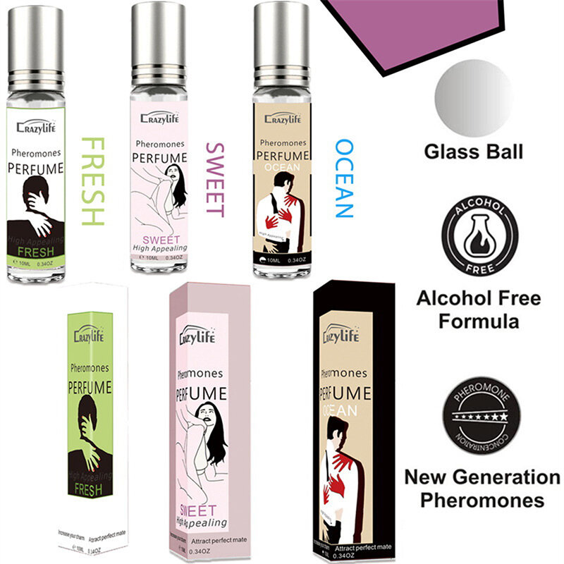 Perfume Erótico Parceiro Íntimo, Perfume Estimulante Flertando, Fragrância Refrescante e Duradoura, 10ml