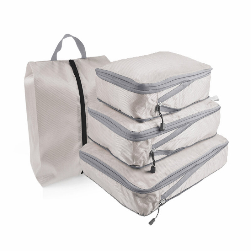 4Pcs Travel Storage Bag With Shoes Bag Underwear Bra Socks Finishing Packing Luggage Clothing Organizer Compression 2024 Hot