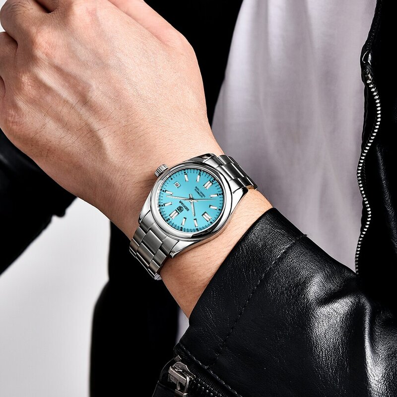 2024 BENYAR 새로운 럭셔리 남성 기계식 손목 시계 10Bar 방수 자동 시계 스테인레스 스틸 스포츠 다이빙 시계 남성용