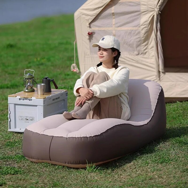 Canapé de plage gonflable à air, sac paresseux sexy, chaise longue pliable, détente romantique, plein air, trucs de camp
