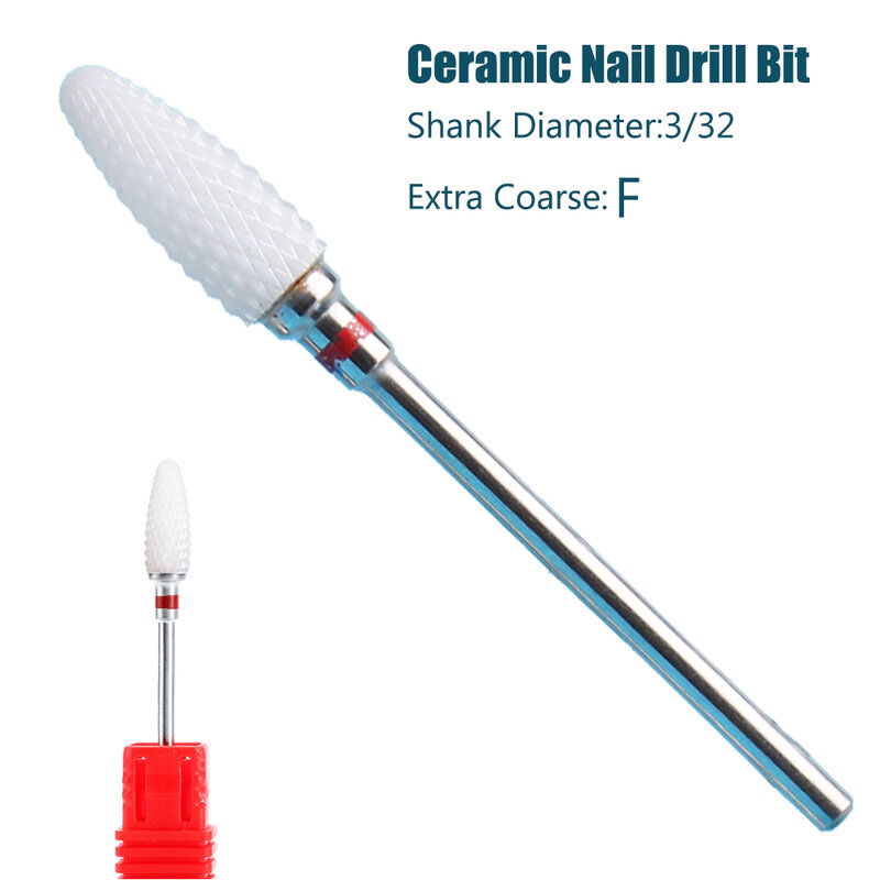 1pc Milling Cutter Ceramic Nail Drill Bits Pedicure Rotary Manicure Burr Electric Machine Nail Files Acrylic Gel Polish Tools