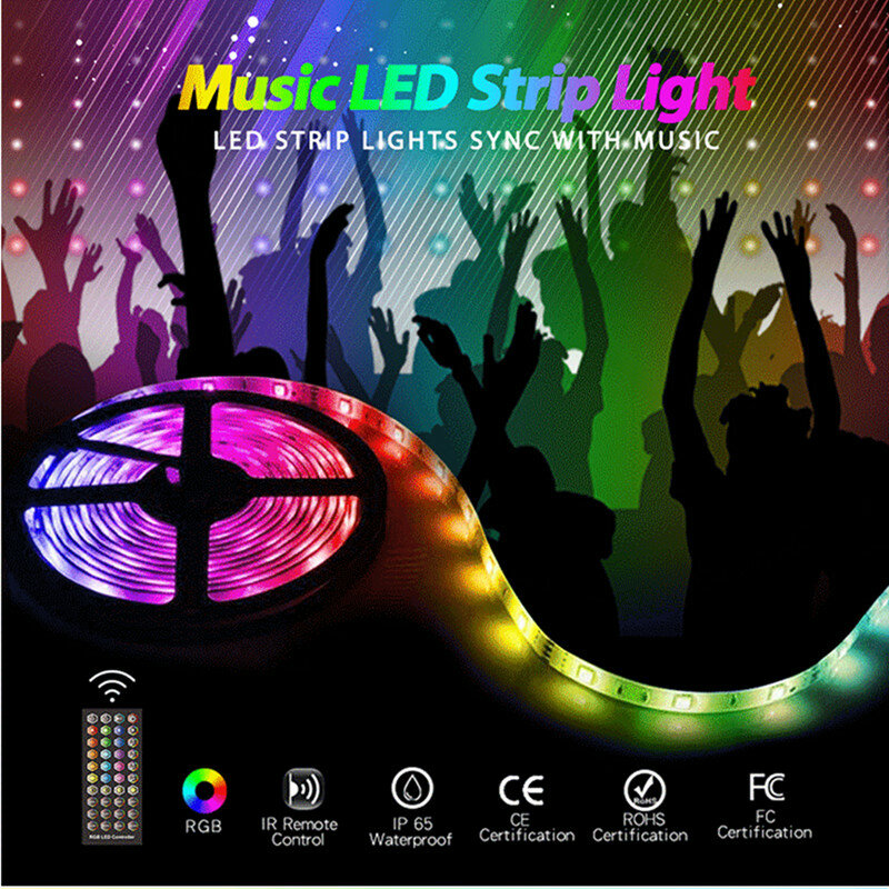Lampu LED Ruang Kamar Tidur Dekorasi RGB Bluetooth dengan Lampu Latar LED USB Tampilan Desktop TV 5V Lampu Kreatif Liburan Ramadhan