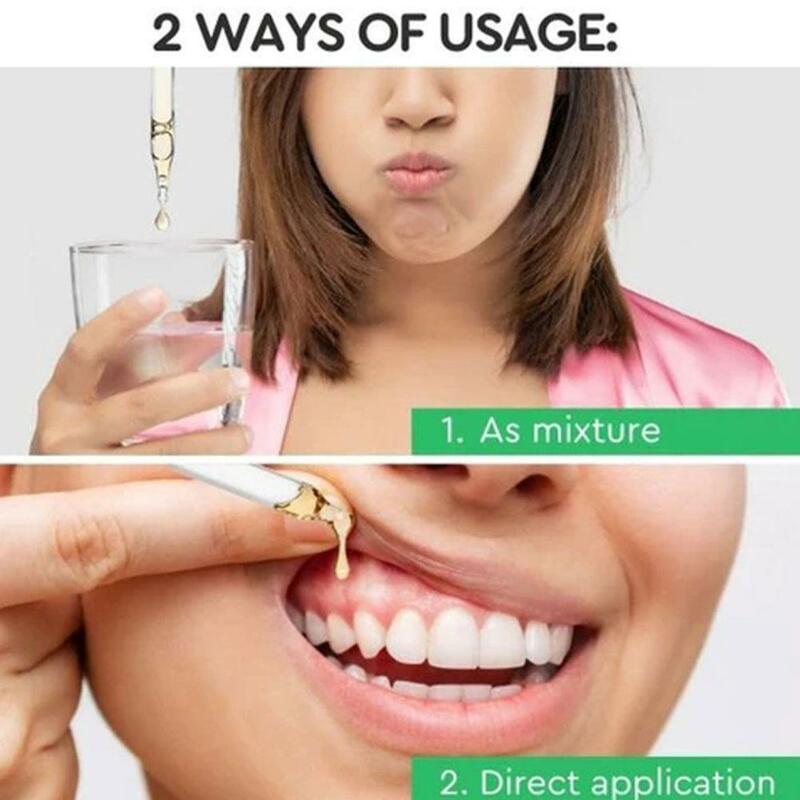 1 pz Gum Care Products Liquid Gum Repair Gum ricrescita Natural Oral Care Drops Gum Restore Oral Gum Care Liquid For Oral Care