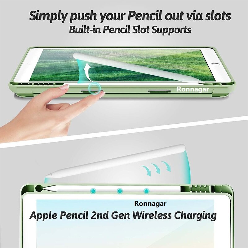 Чехол со слотом для карандаша для iPad Air 2 Air 1 Air 11 M2 2024 Чехол iPad 9,7 2018 Pro11 M4 Air5 Air4 2017 5/6th 10th 7 8 9 10,9