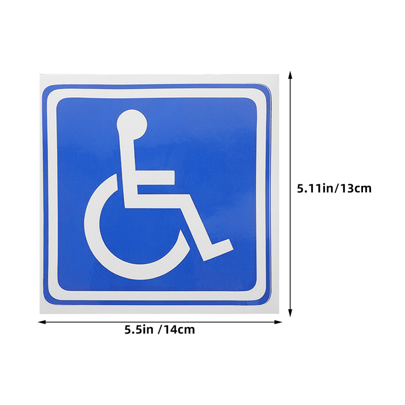 6 Sheets Wheelchair Sign Sticker For Cars Disabled Wheelchair Sticker For Cars For Handicapped Parking