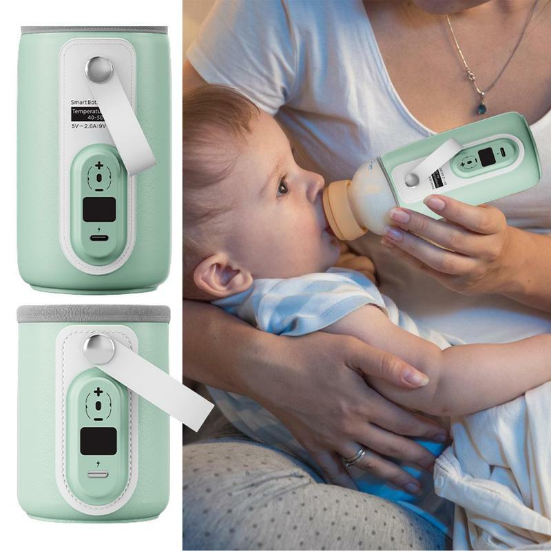 Wireless Bottle Warmer USB Charging Milk Warmer Cover Reusable Constant Temperature Durable Milk Heater for Baby Camping Travel