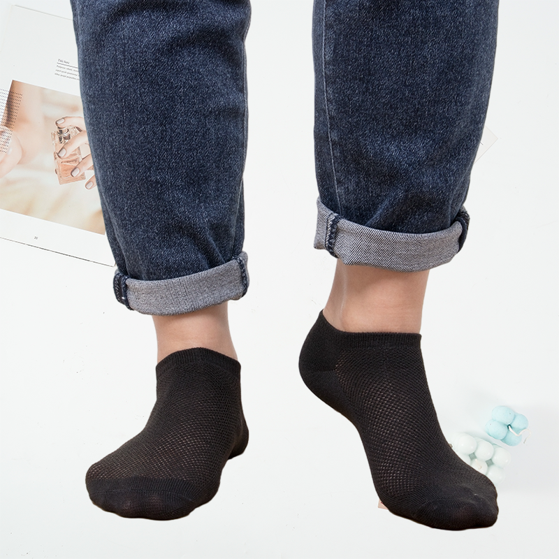 Calcetines cortos informales para hombre, calcetín de malla transpirable de corte bajo, Invisible, cómodo, para negocios, 39-43, 1 par