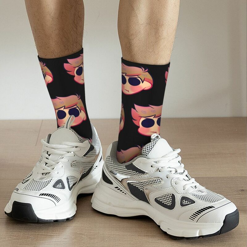 Chibi Tom Eddsworld kaus kaki Anime lucu hadiah pakaian untuk pria kaus kaki cetak kompresi