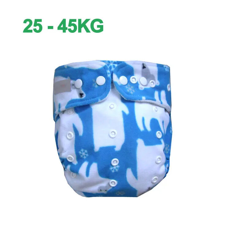 Ukuran XL untuk Anak Remaja Tahan Air Popok Kain Reusable Mudah Dicuci Popok Bayi Ukuran Cover Ajustable Saku Popok 25-45KG