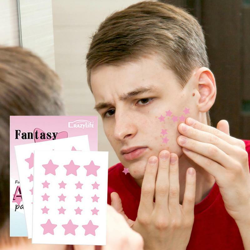 Acnes Dots Pimple Patches Round & Star Shaped Spot Cover 126pcs Daytime Hydrocolloid Acnes Pimple Patches For Covering