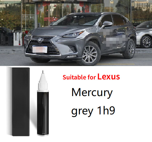 Cocok untuk Lexus ES RX LF-NX GX LX NX Mercury gray 1H9 awal remover awal pena cat sentuhan putih merkuri abu-abu 1h9 cat spary