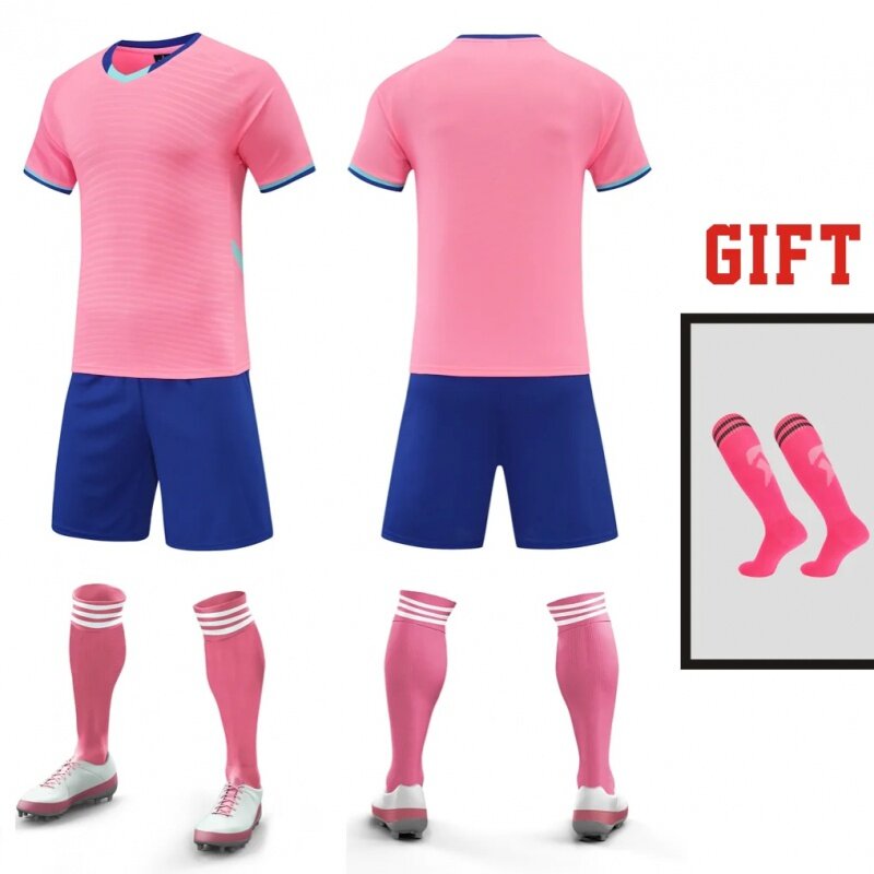 3-Piece Soccer Jersey Set para crianças, treino de futebol juvenil, 7 #, 10 #, S curto, Camisa manga comprida New Style