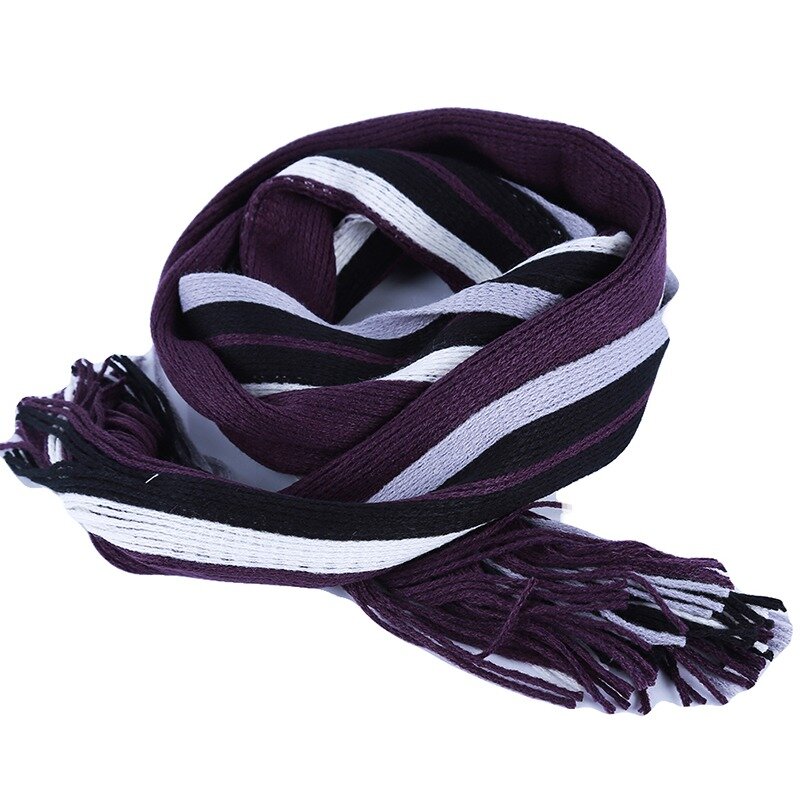 Зимний дизайнерский шарф, Мужской Хлопковый шарф в полоску, женская и мужская брендовая шаль, вязаные кашемировые шарфы, полосатый шарф с кисточками