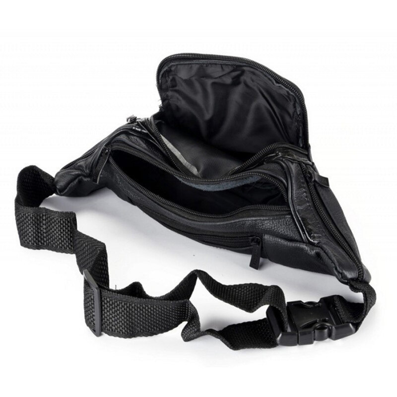 Leather Chest Fashionable Waist Bags Shopping Phone Wallet Men’s Fanny Pack Multi-pocket Adjustable Belt Travel Bag