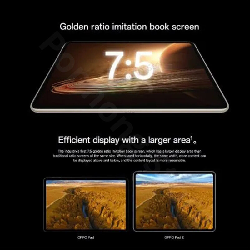 OPPO-Pad 2 Tablet PC WiFi, LED, Display 144Hz, Dimensões 9000 Octa Core, Câmera 13MP, Câmera Selfie 8MP, Bateria 9230mAh, 67W, 11,61 em