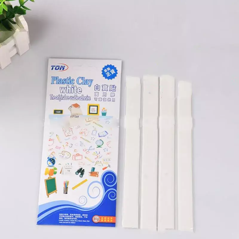 White Multipurpose Reusable Self-Adhesive Clay For Home Office School Removable Adhesive Putty Tabs Tack Clay DIY Home Decor