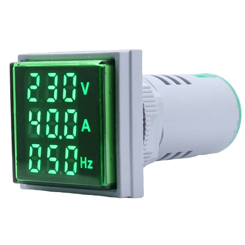 Voltímetro Digital Led AC 220, Mini pantalla 60-500V 1-100A, amperímetro, medidor de voltaje de frecuencia, indicador de voltímetro