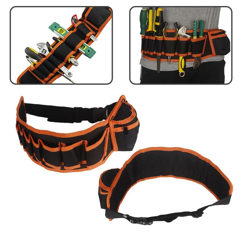 Bolsa de herramientas de lona para electricista, Kit de herramientas a prueba de agua, cinturón de cintura, bolsa impermeable