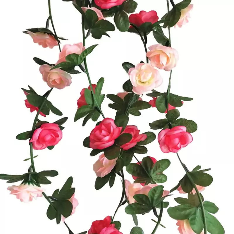 Yuehao พวงมาลัยดอกไม้การตกแต่งบ้านเถาดอกไม้ตะกร้าประดิษฐ์แบบแขวนกุหลาบกุหลาบแขวนบ้าน DIY ดอกไม้ประดิษฐ์ A