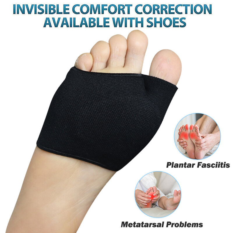 Pexmen 2/4Pcs Metatarsal Pads Ball of Foot Cushions Forefoot Pads for Mortons Neuroma Metatarsalgia Relieve Foot Pain