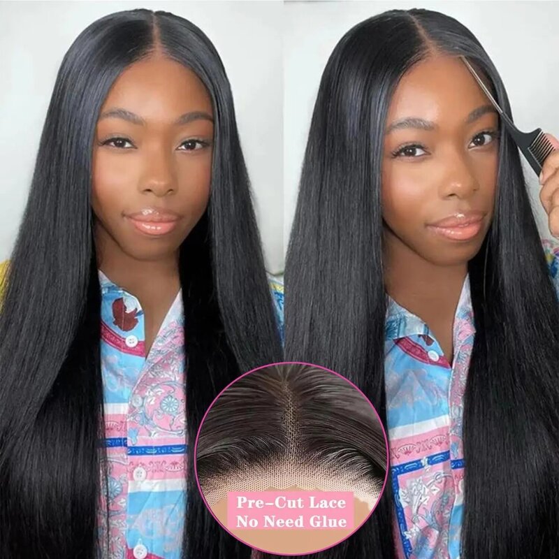 40 inch 13x6 Straight Lace Front Wigs Human Hair 200 Density Lace Frontal Wig for Women Choice Pre Plucked Glueless Wigs on Sale