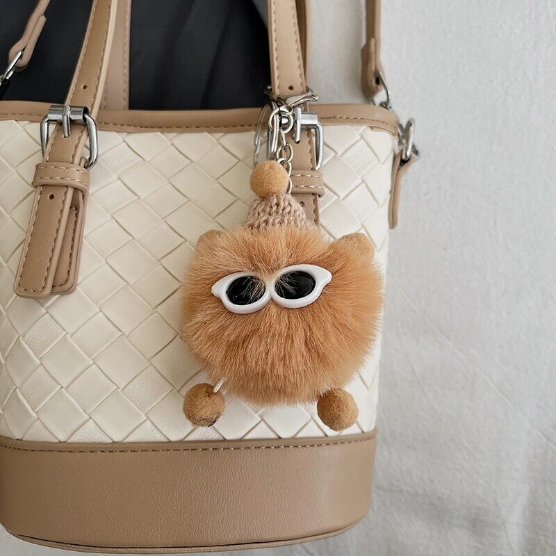 Cute Knitting Handbags For Women Kawaii Sweet Messenger Bags For Girls Elegant Fashion Small Buckets Designer Female Packages