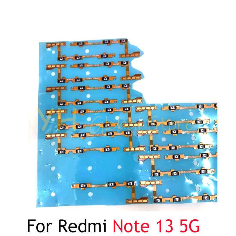 Piezas de reparación de Cable flexible para Xiaomi Redmi Note 13 Pro Plus, interruptor de encendido y apagado, Botón lateral de volumen