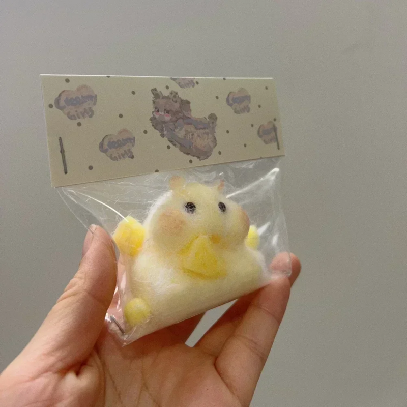 Taba juguete blando de silicona hecho a mano, Mini peluche Kawaii, pequeño hámster, alivio del estrés