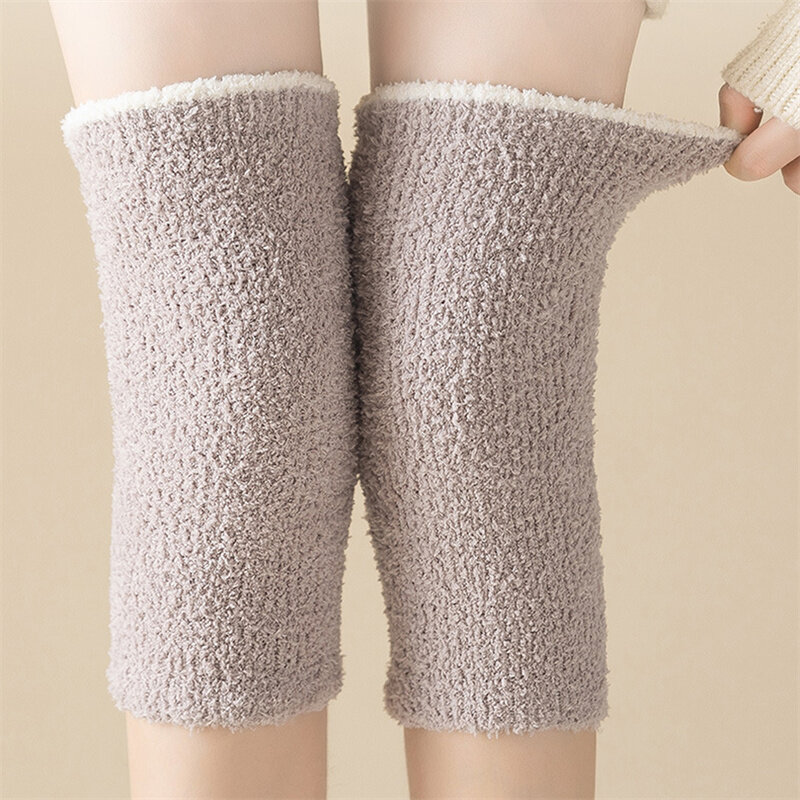 膝丈の伸縮性のある女性用ソックス,単色,膝上に暖かく保つ,快適