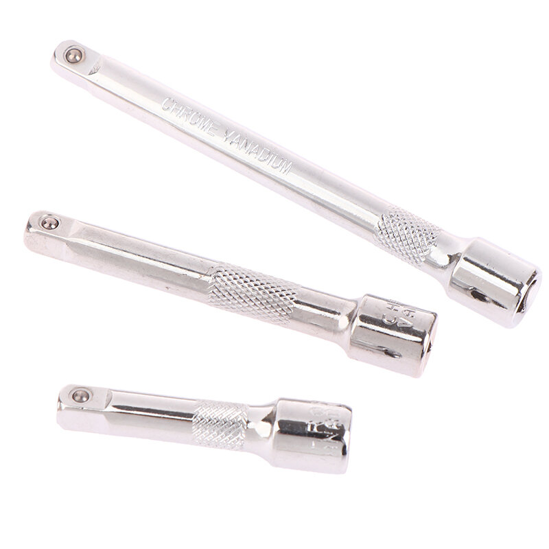 Chromed Steel Extension Bar Ratchet Socket Wrench Adapter 50/75/100MM Extension Sleeve Wrench Power Drill Adapter