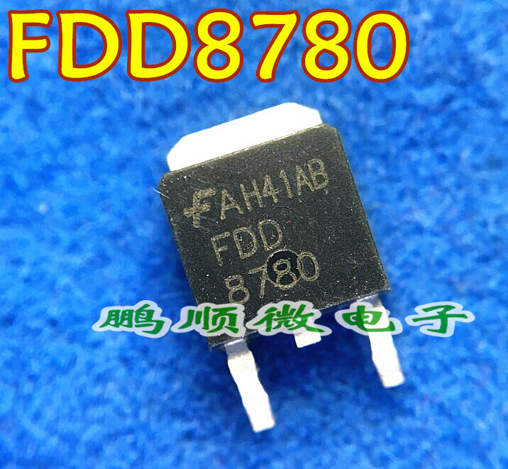 50pcs original nouveau transistor TO-252MOS FDD8780 à effet de champ à canal N bien vérifié