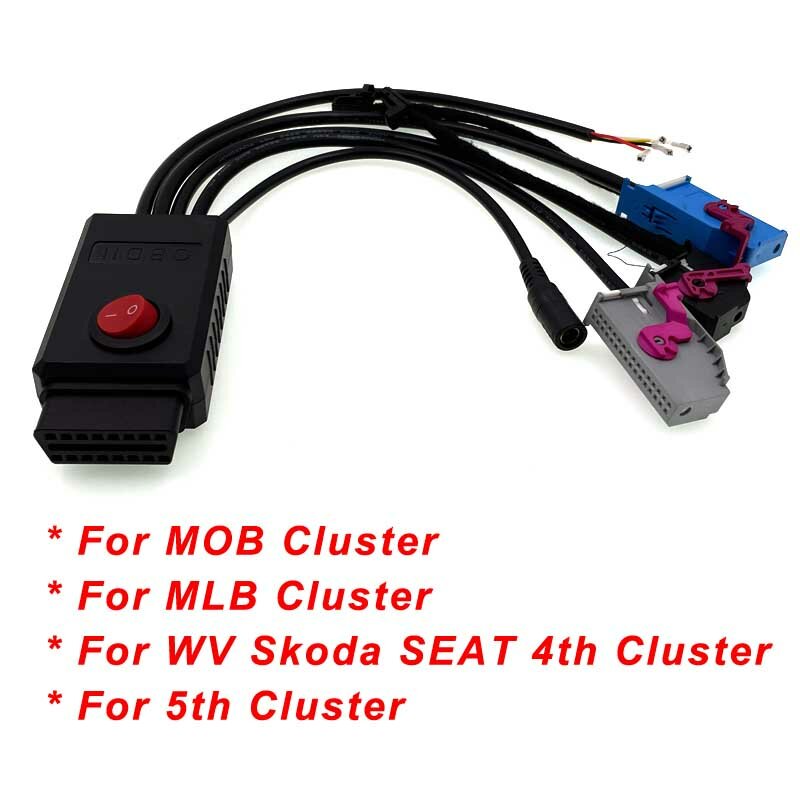 MQB 클러스터 전원 케이블, 4 번째 ID48 키 프로그램 케이블, 5 번째 클러스터 케이블, MQB NEC35XX 케이블, MQB48 계기 케이블, VVDI2 CGDI에 적합, 12V
