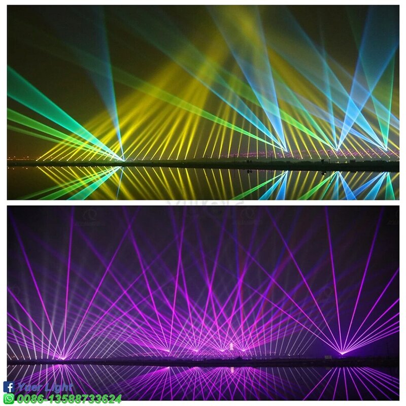Luz láser RGB 3 en 1 con cabezal móvil, escáner de 30kpps, paisaje urbano, iluminación de escenario, DMX, club nocturno, fiesta, DJ, discoteca y espectáculo, 40W, 50W, 60W
