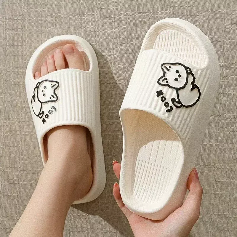 Women Soft Sole House Slippers 2023 Summer Beach Thick Platform Slipper Sandals Women Korean Eva Slippers Couple Home Flip Flop