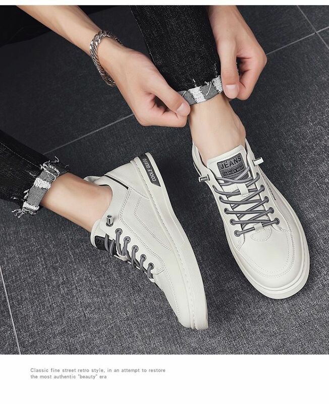 Fall trend all wear low-top flat shoes casual leather shoes