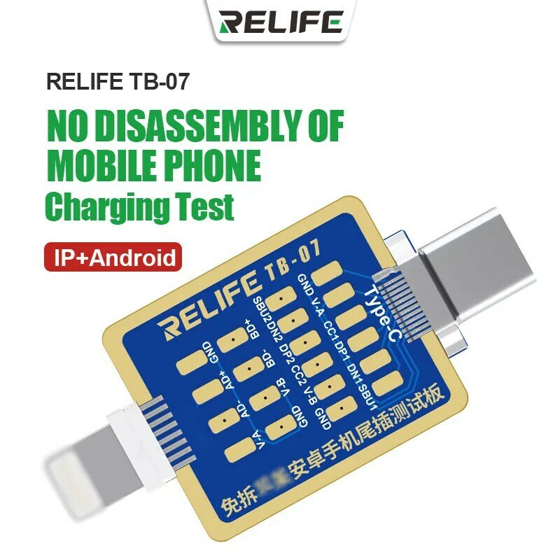 RELIFE TB-07 Android Phone Tail Plug Testing Board, Ferramenta de Reparo de Localização Rápida, Não-Desmontagem, Falha IP Android